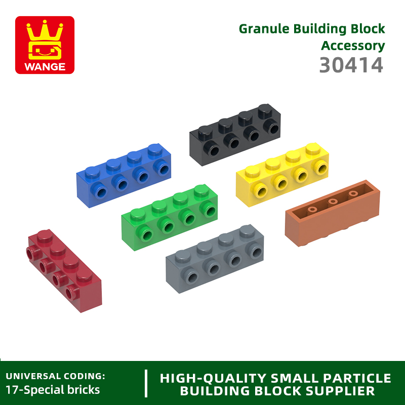 Wange 63Pcs/lot 30414 Modified 1x4 with Studson Side Block Moc Color Accessories Compatible with Brick DIY Children Toy Assembly