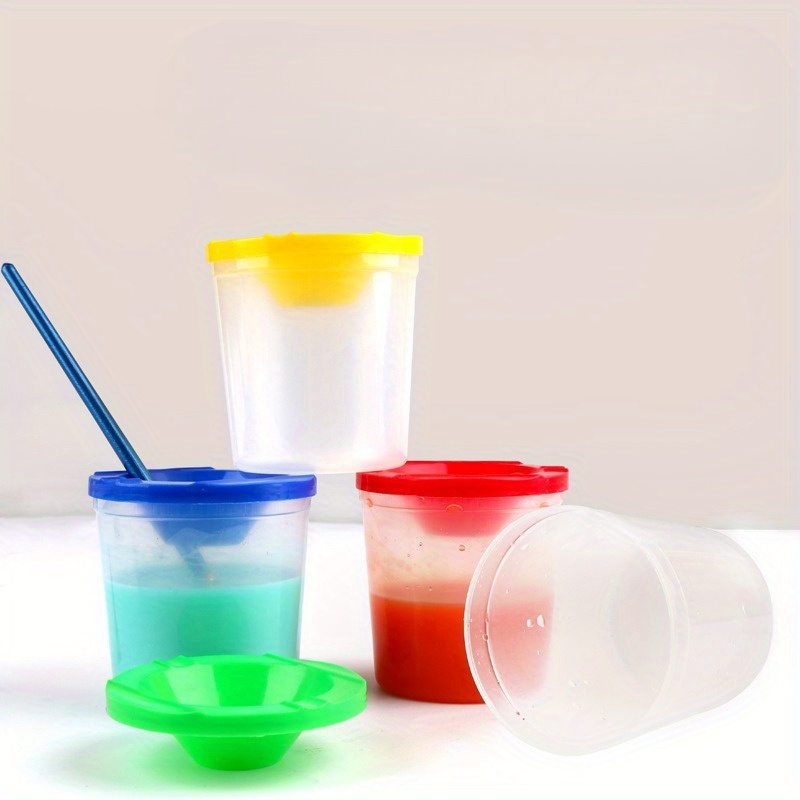 4pcs/set Children's Painting Pen Wash Cup DIY Art Graffiti Paint Pen Wash Bucket Watercolor Gouache Diy Nail Brush Pen Wash Cup pen gpt