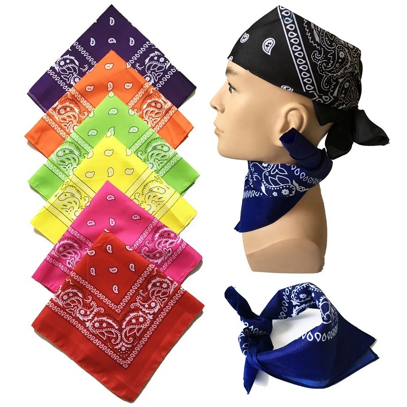 1/4PCS Outdoor Multifunction Hip Hop Bandana Man Women Fashion Headband Hair Band Wrist Wraps Hair Scarve Hair Accessories