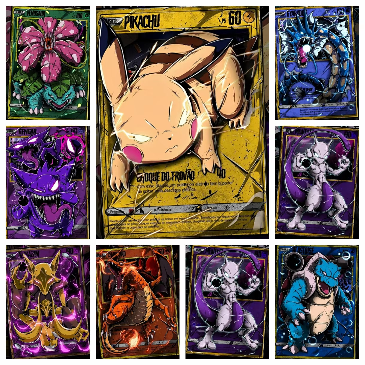 Pokemon Pikachu Charizard Blastoise Round Diamond Painting Kit 5D DIY Cross Stitch Handmade Art Crafts Home Decor Children