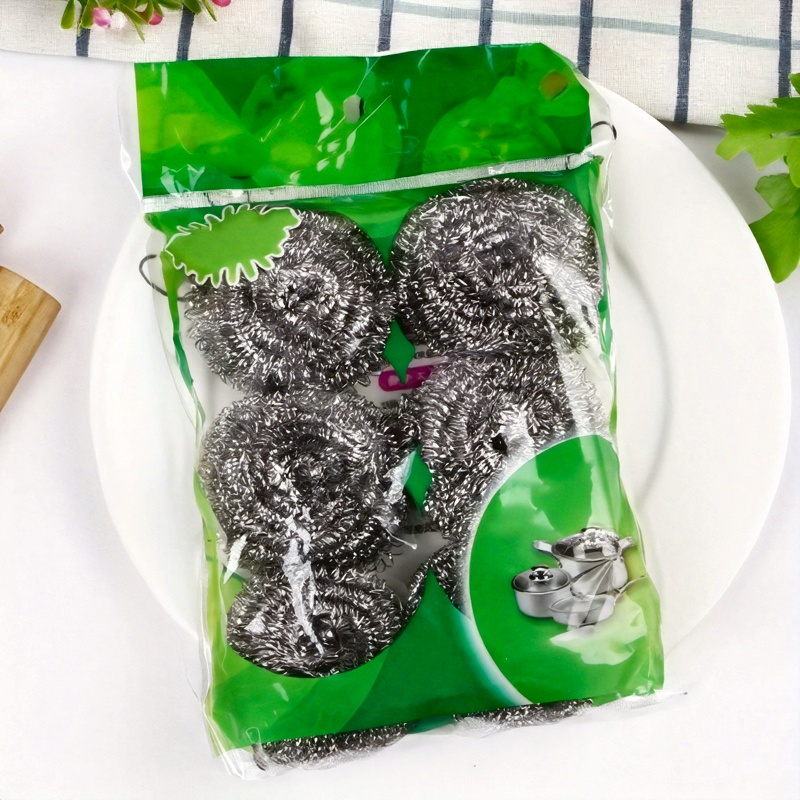 6Stainless steel brush--Reusable、Scratch-free cleaning balls for dishes and pots--Suitable for the kitchen、Bathroom、Glass--Suita
