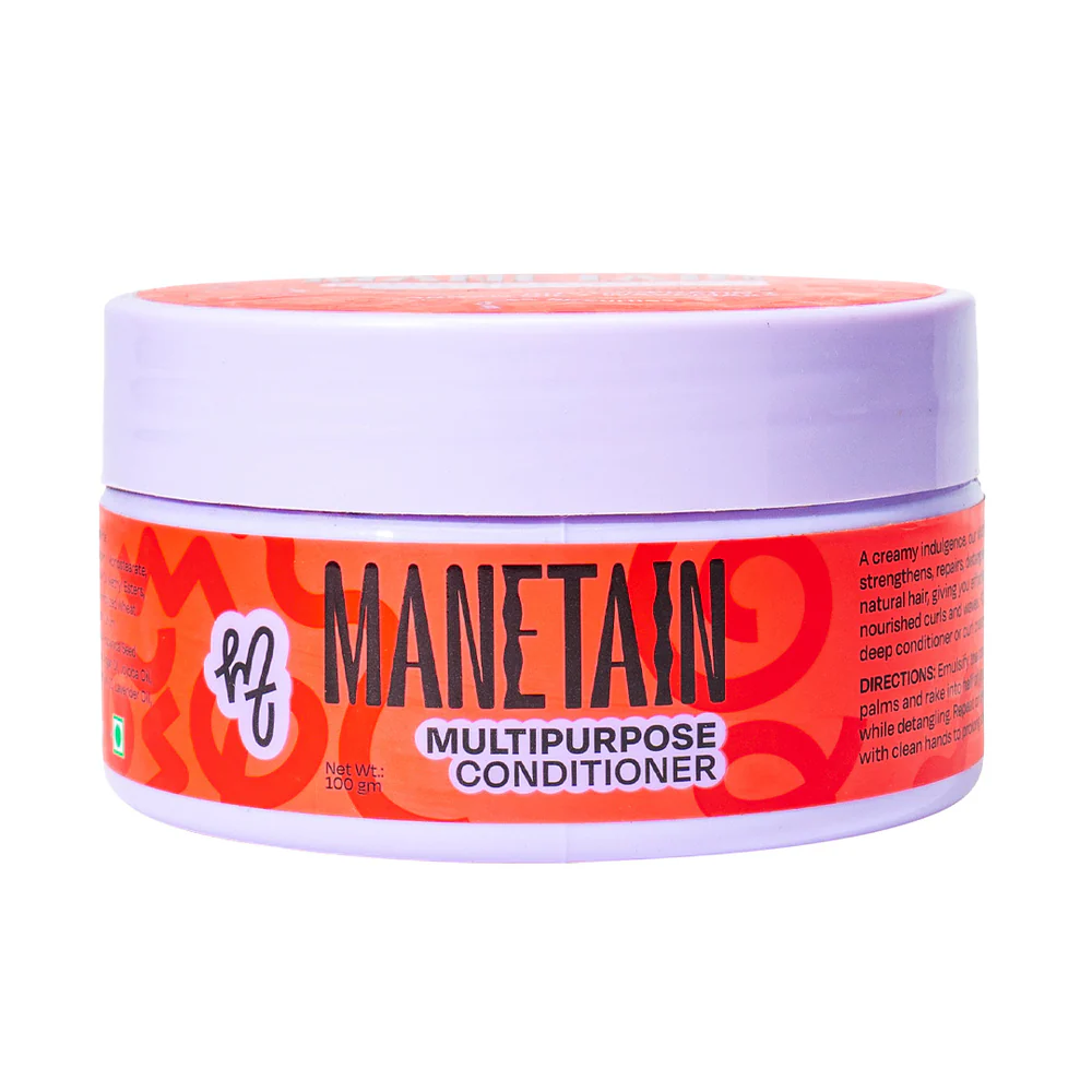 MANETAIN Multipurpose Hair Conditioner 100gm for Curly, Wavy, and Frizzy Hair | Protein/Moisture Balanced | Deep Conditioning, Hydrating, Strengthening, Detangling & Curl Enhancing | No Sulfates or Parabens