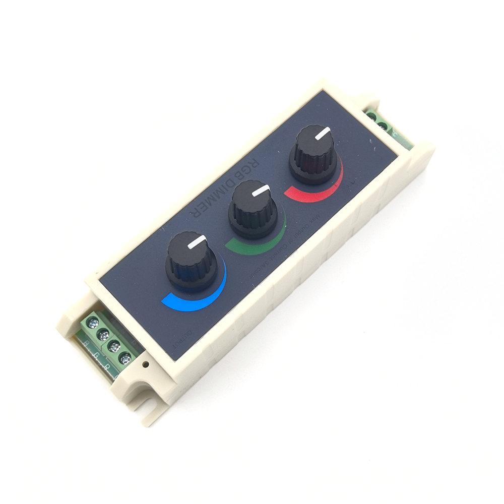 LED three way dimmer RGB light strip dimming LED brightness adjustment three way manual knob dimming controller DC12-24V