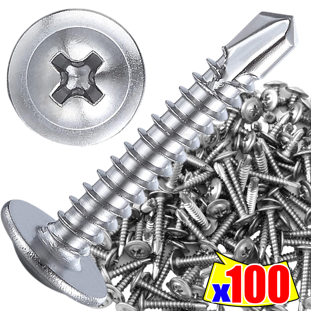 Stainless Steel Truss Head Self Drilling Screws Full Thread Tapping Fasteners for Wood Metal Plastic Durable Corrosion Resistant