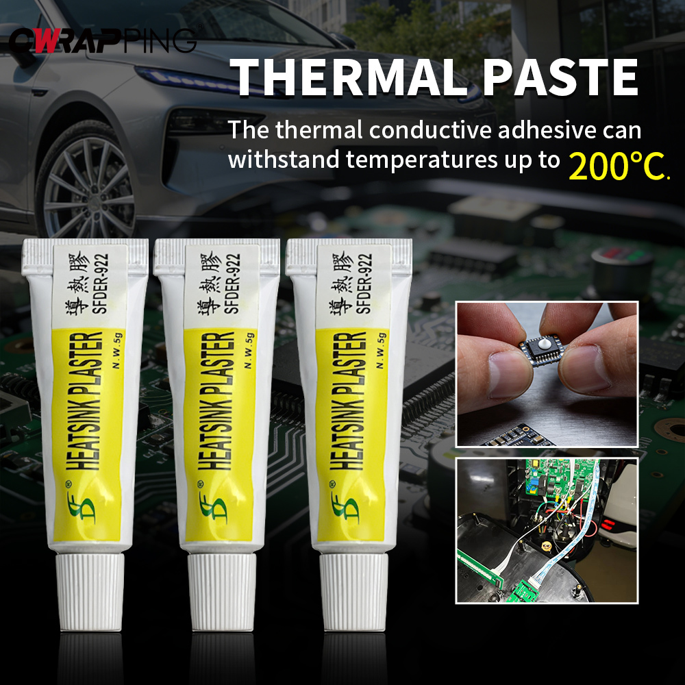 PC1-20 Thermal Paste Black Silicone Adhesive Glue Applicator Plaster Viscous for VGA RAM LED IC Conductive Cooling Cooler Tools