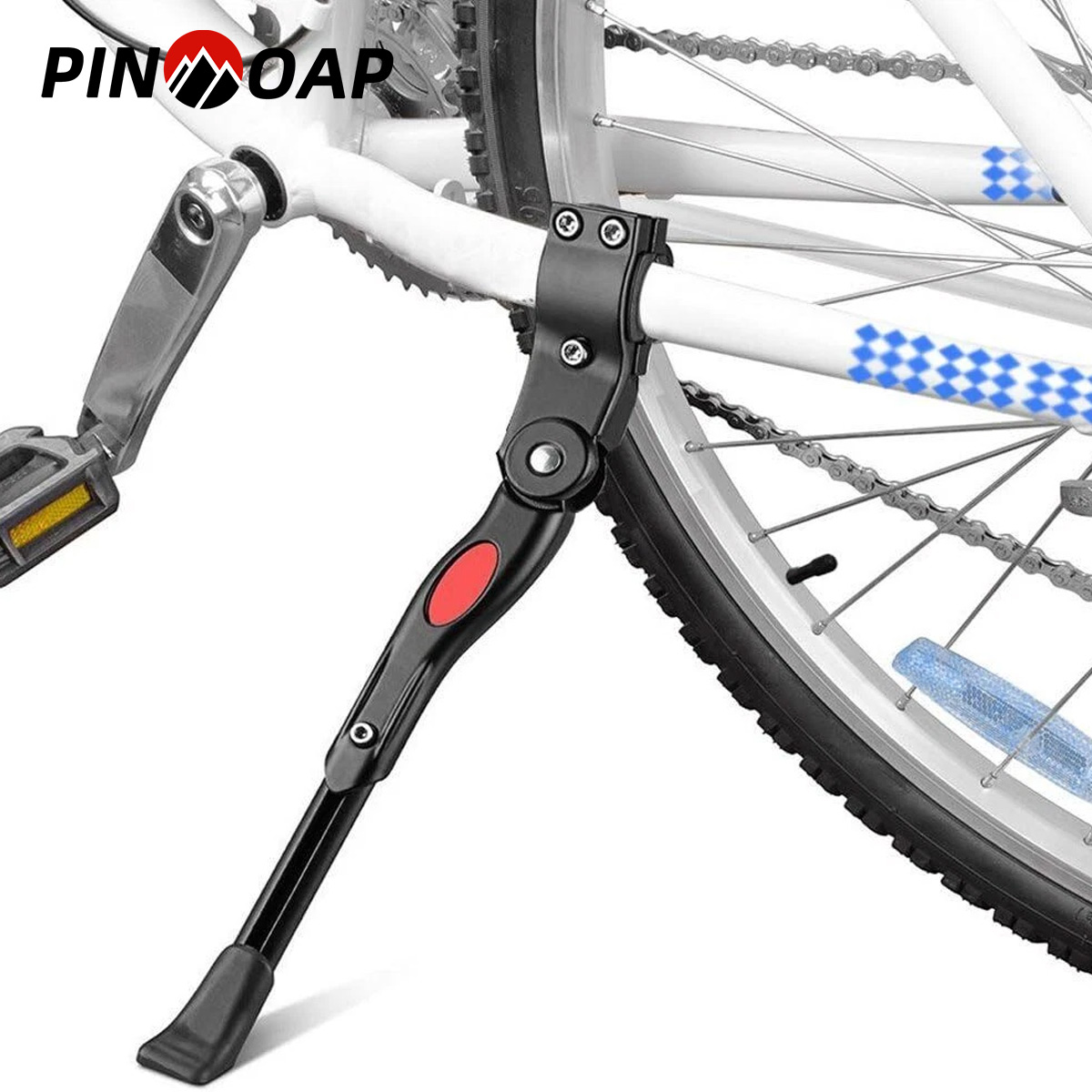 Adjustable Bicycle Kickstand Mountain Bike Kick Stand BMX MTB Side Stand Black Bicycle Aluminum Rear Kick Bicycle Accessory