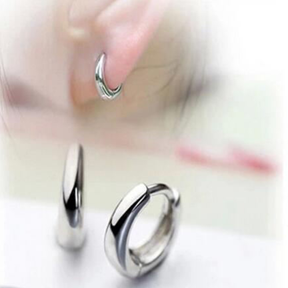 XIYANIKE Silver Color Simple Earring Thick Small Round Earrings Circle Earrings for Women Man Fashion Jewelry New VES6127