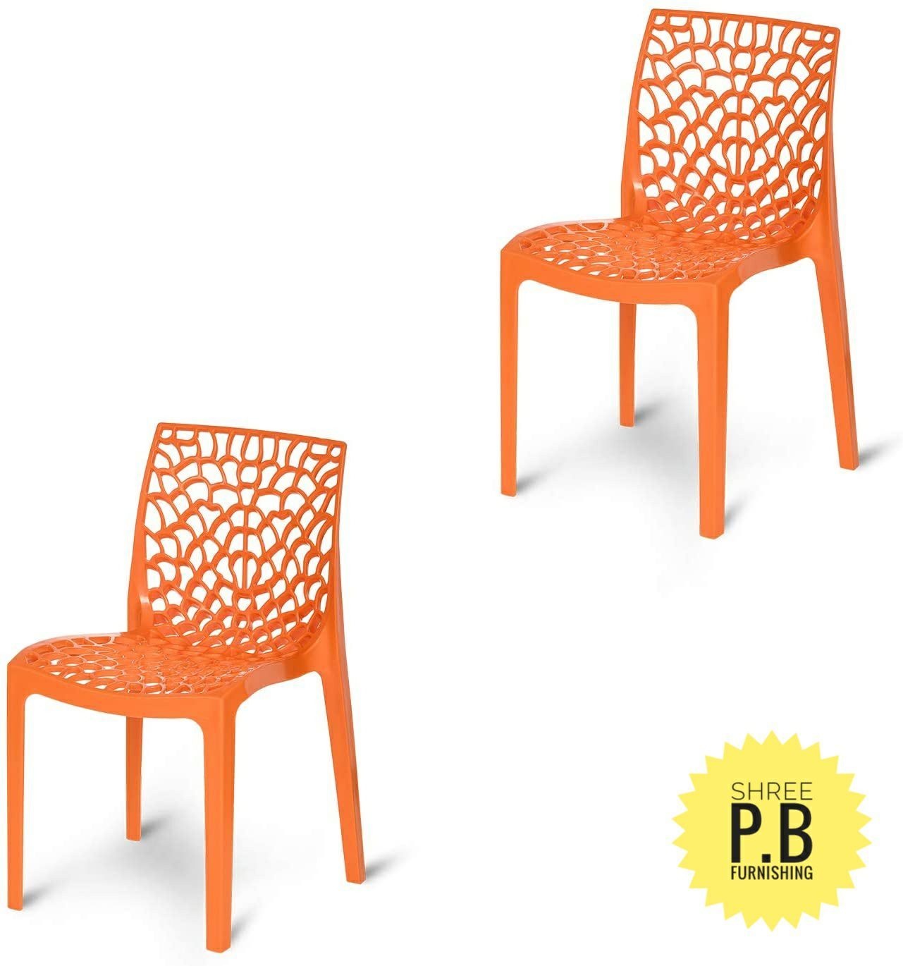 Supreme Molded Plastic Web Chair( Set of 2 Chairs)