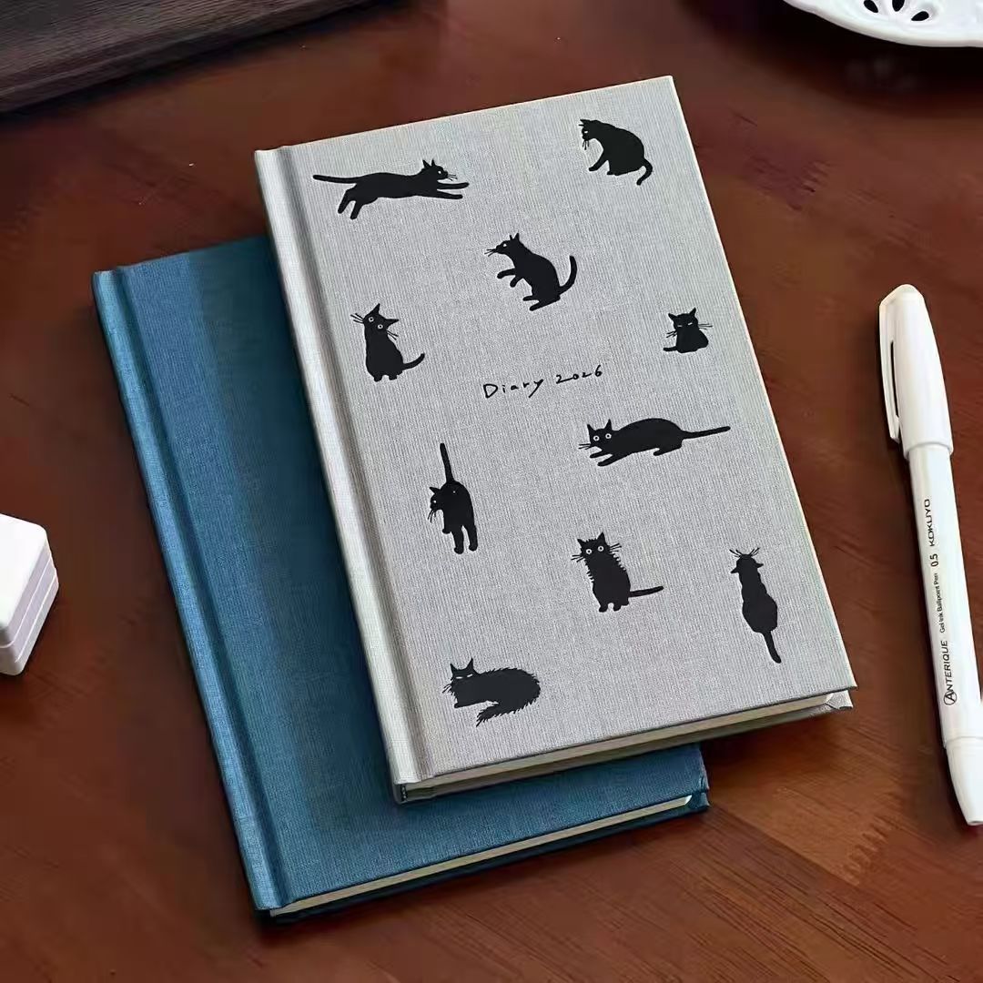 Cute Cat A6 2026 Week Planner Notebook Daily Weekly Plan Journal Personal Diary Calendar Time Management Goals Setting Schedule