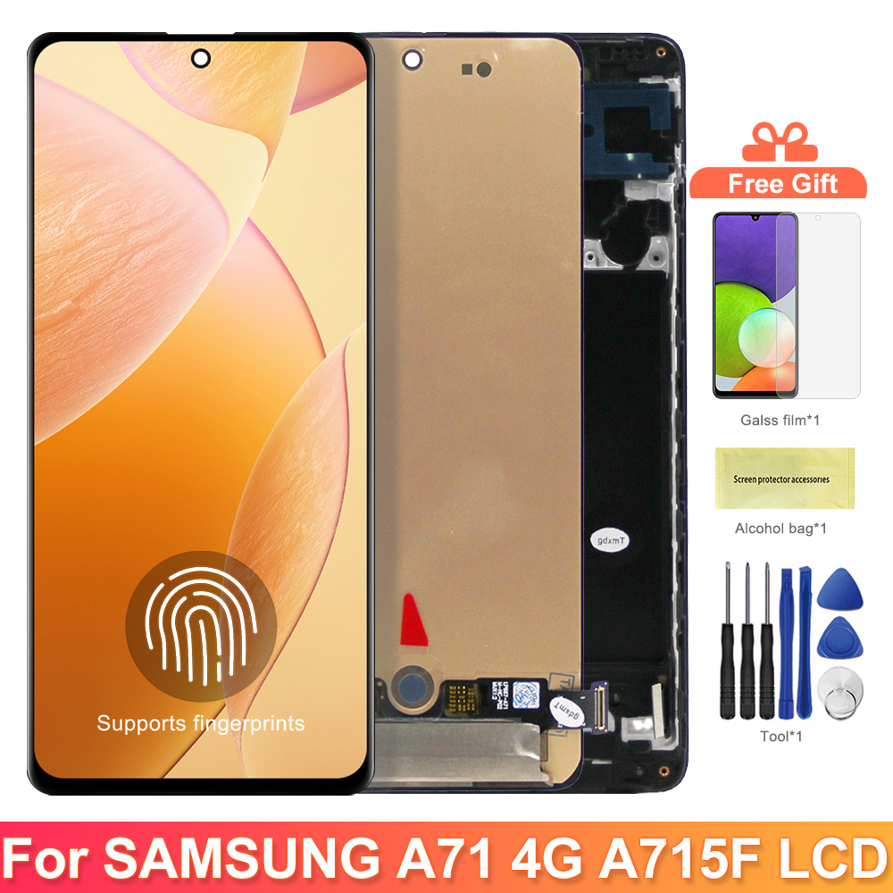 Super AMOLED For A71 Screen Replacement For A715 A715F A715FD LCD Display Touch Screen Digitizer Assembly