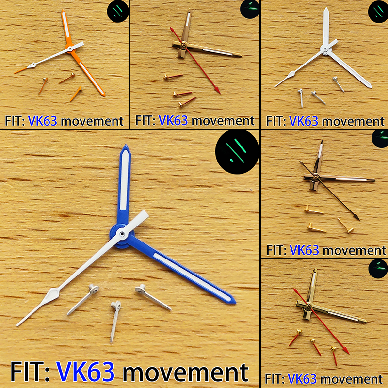 Watch Hands Accessories Hands for VK63 Quartz Movement Watch Accessories Watch Parts for Wristwatches