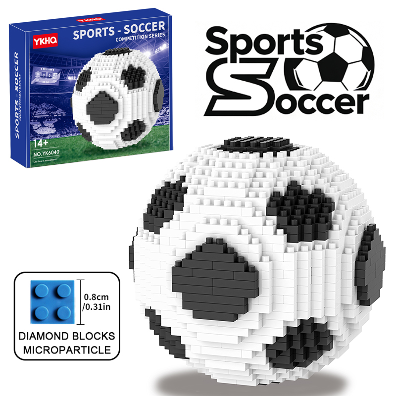 Creative Mini Sports Soccer Building Blocks Football Model Ball Games Set Assembly Bricks Toys For Kids Children Boy