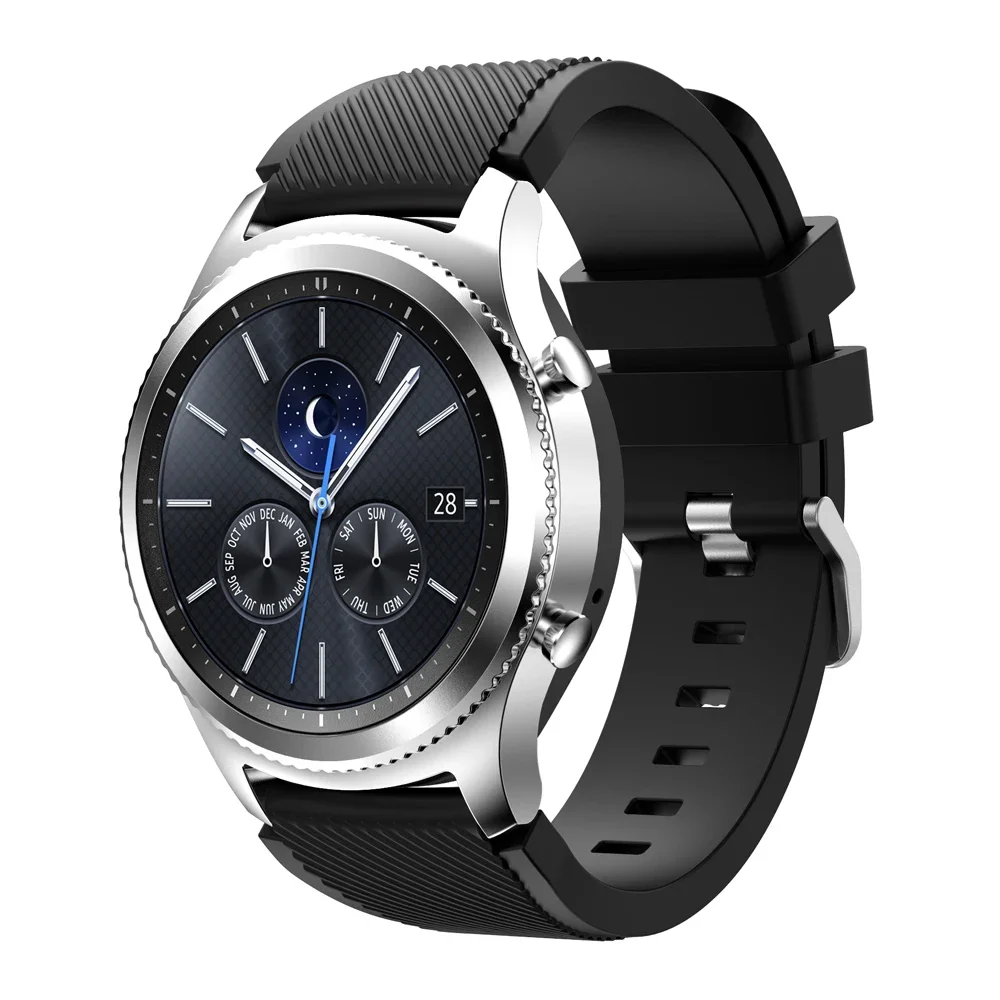 20mm 22mm Band for Galaxy Watch 5/6/4/3/46mm/active 2/Gear s3 Frontier/Sport silicone bracelet GT 4/3/2/2E strap