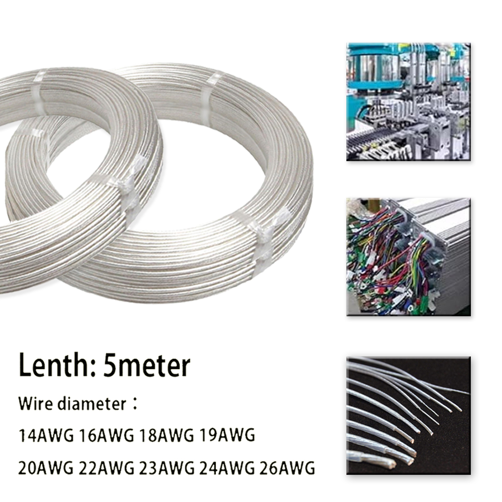 1pcs 14/16/18/19/20/22/23/24/26 AWG Silver Plated OCC FEP Wire High Purity OFC Copper Wire DIY Amplifier Headphone Speaker Cable