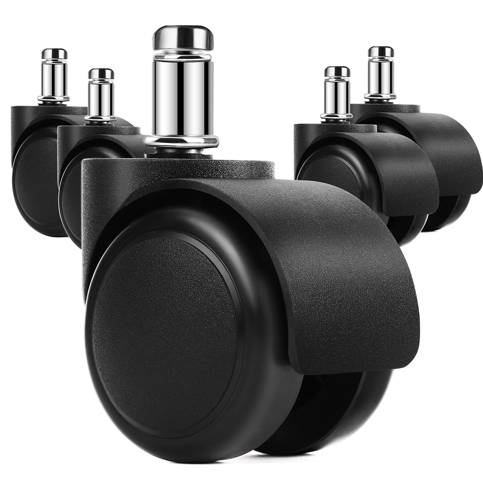 1/5 Pcs 2inch Universal Mute Office Chair Wheel Caster Heavy Duty Swivel Castor Replace Furniture Wheels Roller Brake DIY