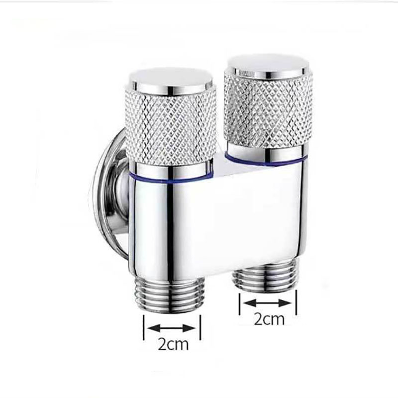 Toilet Bidet Sprayer Triangle Valve 1 In Two Double Control Faucet G1/2 Rotary Switch Shower Head Washer Washing Machine Valve