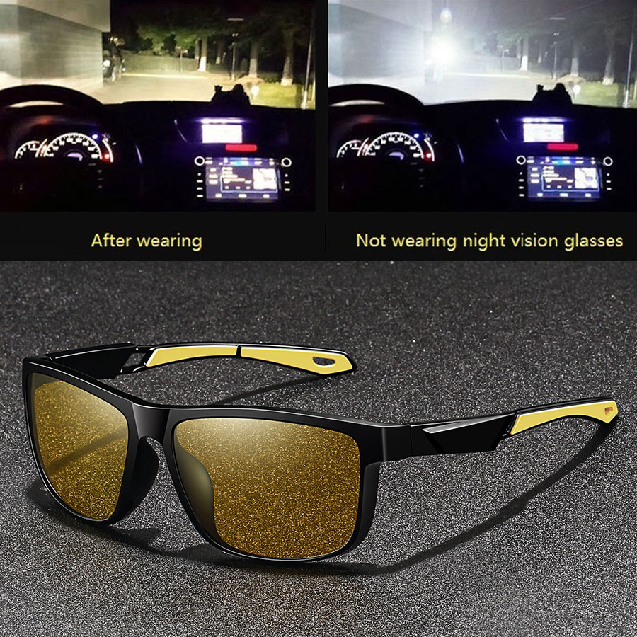 Fashion Vintage Sports Unisex Night Vision Glasses Reduce Visual Fatigue Lenses Anti Reflective Outdoor Safety Goggles