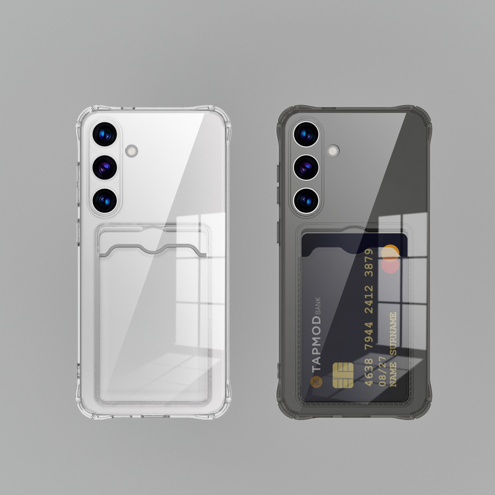 For Samsung Galaxy A57 A37 A27 A17 A07 A56 A55 A54 A36 A35 A34 A26 A25 A24 A16 A15 Case Clear ID ATM Card Slot Protection Cover
