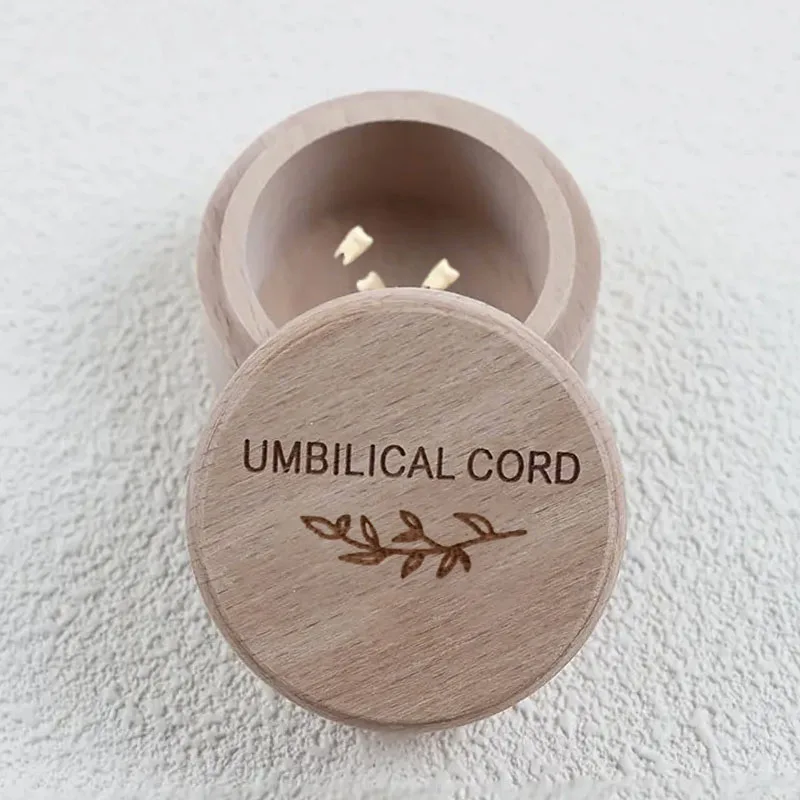 Wooden Baby Fetal Hair Teeth Umbilical Cord Memorial Box Carved Memorial Box Newborn Christening Baby Umbilical Cord Box