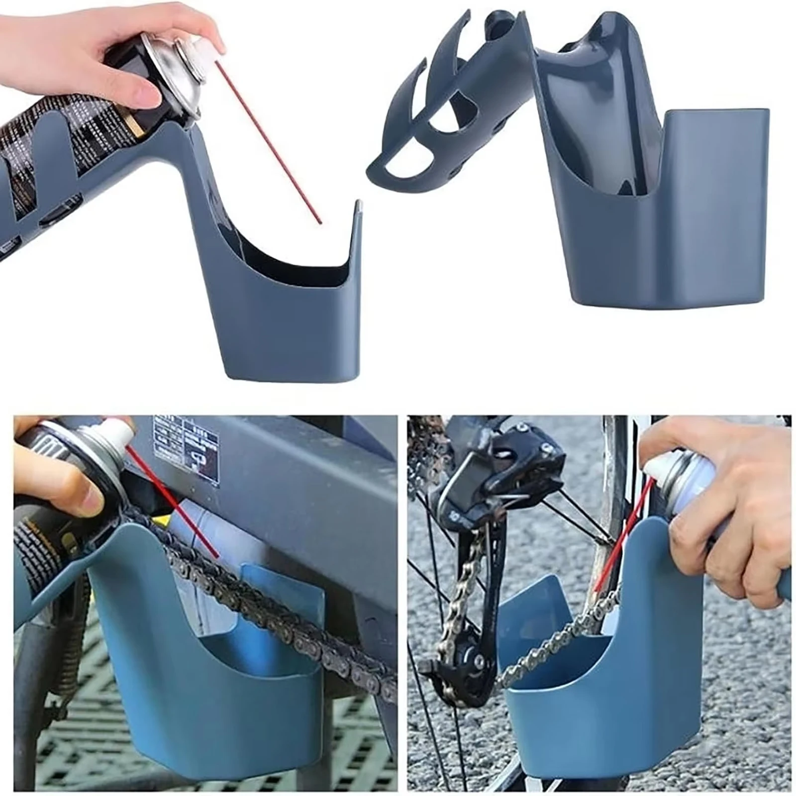 Bike Motorcycle Chain Oil Storage Tool Cycling Oil Splash-Proof Chain Cleaner Tool Multifunctional Bicycle Cleaning Set Amagi