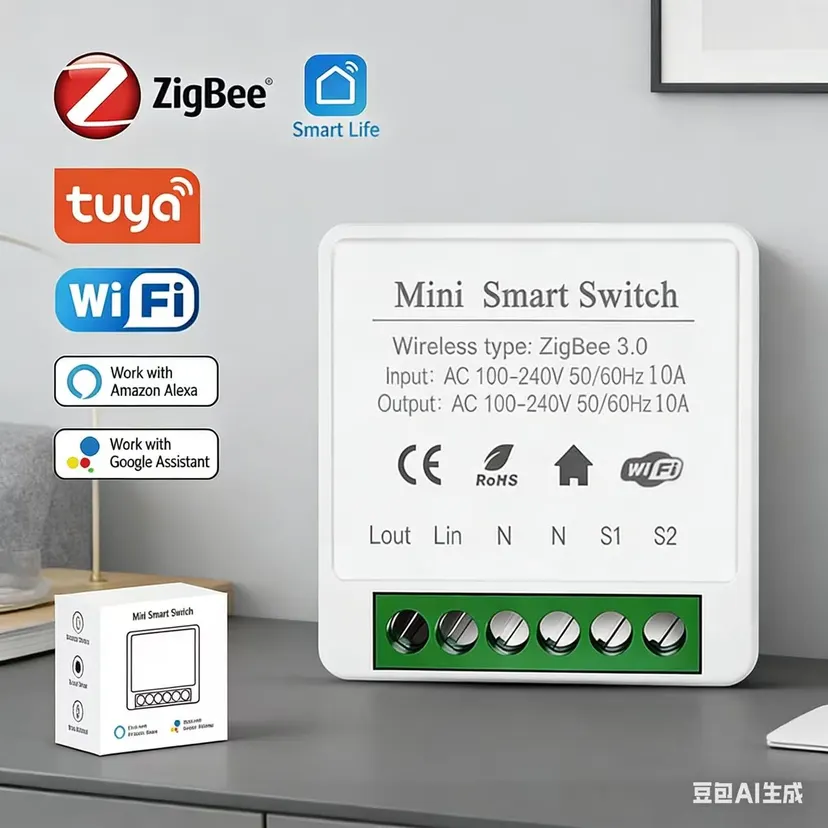 Tuya Wifi&ZigBee Smart Dimmer Switch Module 2 Way Dimmable Light Switch APP Remote Control Work With Alexa Home