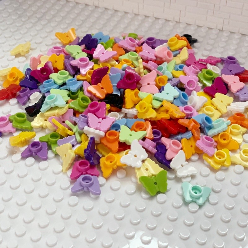 100PCS Mini Butterfly Building Blocks Insect Themed Kids Toys 80674 Garden DIY Decor MOC Creative Educational Bricks