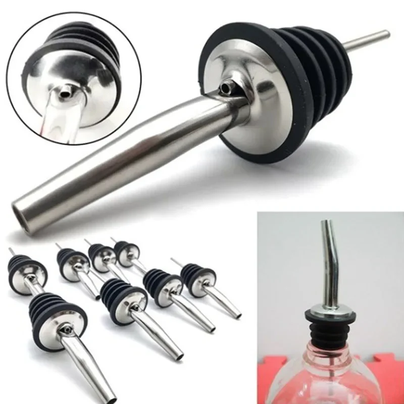 1/2/5pcs Stainless Steel Pour Bar Cocktail Shaker Fancy Shaker Mouth Bottle Stopper Drain Bottle Stopper