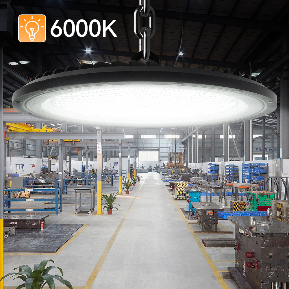 LED High Bay Lights 100W 200W Super Bright UFO Waterproof Commercial Industrial Market Warehouse Garage Homes Outdoor Indoor