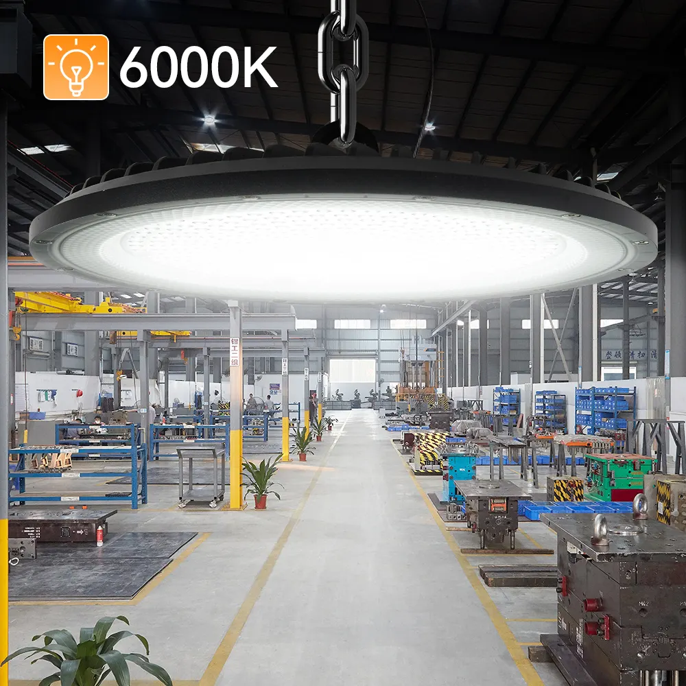 LED High Bay Lights 100W 200W Super Bright UFO Waterproof Commercial Industrial Market Warehouse Garage Homes Outdoor Indoor - image 1