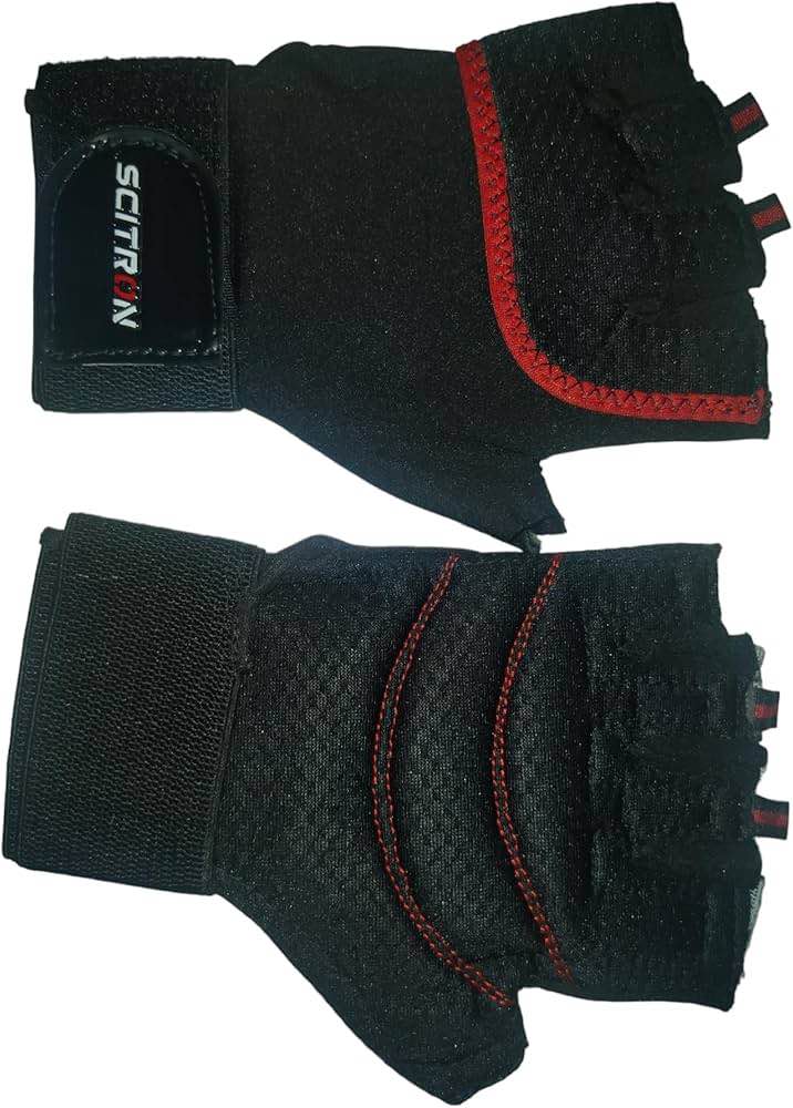 SCITRON Gym Gloves for Men & Women with Wrist Support Accessories for Weightlifting, Training, Exercise, Cycling Gloves, Bike Sports Gloves