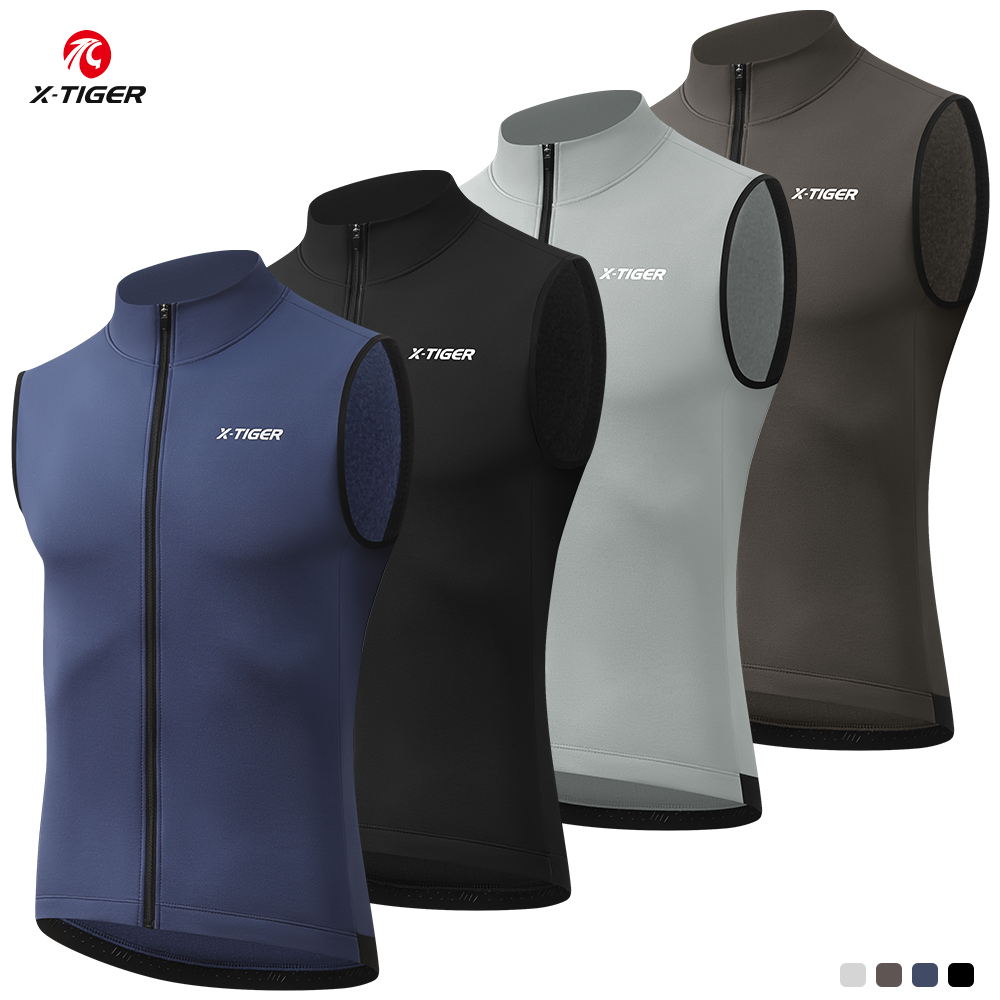 WOSAWE WINTER Gilet Thermal Fleece Men Cycling Jacket Sleeveless Cycling Bike Clothing Autumn Warm Vest Coat No Pockets
