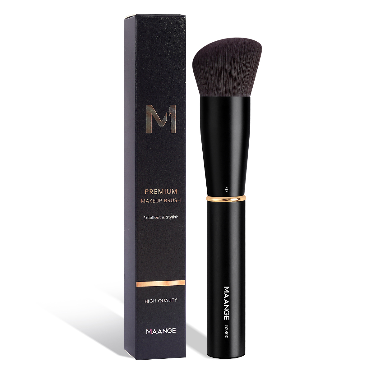 MAANGE 1pc Angled Makeup Brush Premium Dense Synthetic Hair for Blush Concealer Face Brush Beauty Cosmetics Blending Accessories
