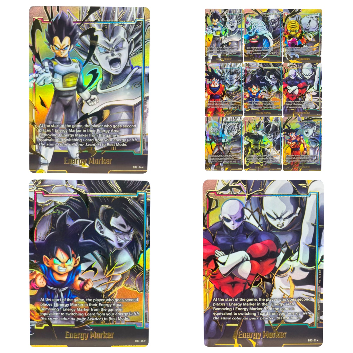 Dragon Ball DIY Hot stamping Collection Cards Son Goku Vegeta Energy Marker Card Self Made Game Anime Cards Toy