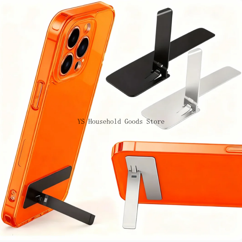 1/2pcs Ultra Thin Mini Phone Kickstand Universal Desktop Phone Holder Stand Metal Steel Folding Desk Bracket for iPhone/