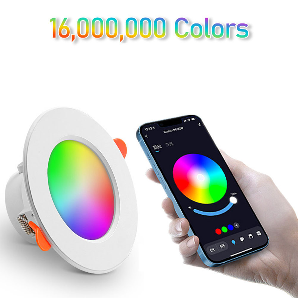 15W LED Downlight Tuya Bluetooth Spotlights RGBCW Dimmable Ceiling Lamp Recessed Smart Life APP Control Bedroom Lamp 220V 110V