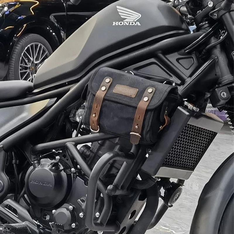 Motorcycle Side Bag Retro Rear Seat Bag Mopeds Waterproof Tail Bag Motorbike Hanging Bag Front bag Universial