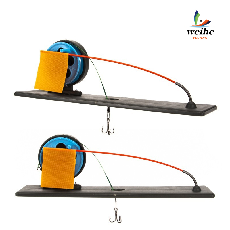 WEIHE 1pcs/2pcs winter fishing ice fishing flag D portable floating water square