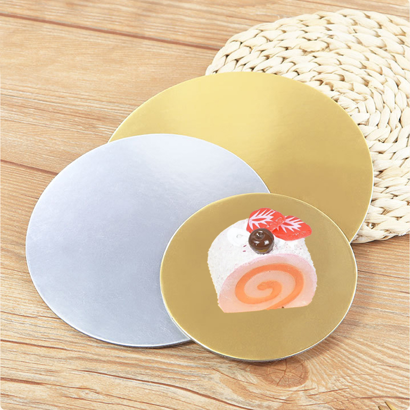 Silvery or Golden Round Cake Boards Various Size 5 or 10 Pcs Per Pack Food Grade Cardboard Cake Plate Circles Round Base