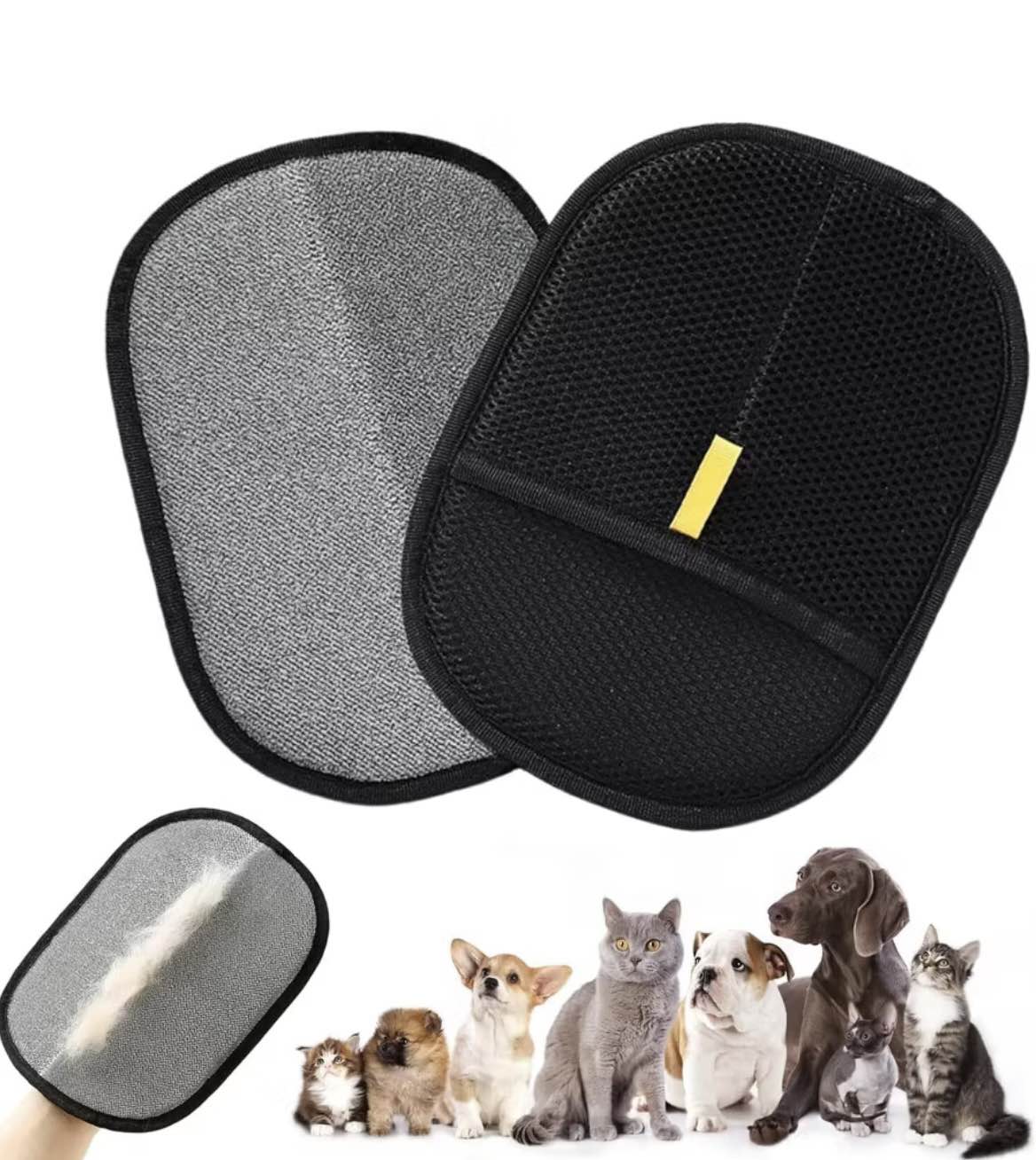 Pet Hair Remover Gloves | Static-Enhanced Pet Hair Removal Mitt | Reusable Grooming Mitt Cleaning Glove for Furniture | Carpets, Car Seats & Gentle Massage for Dogs & Cats