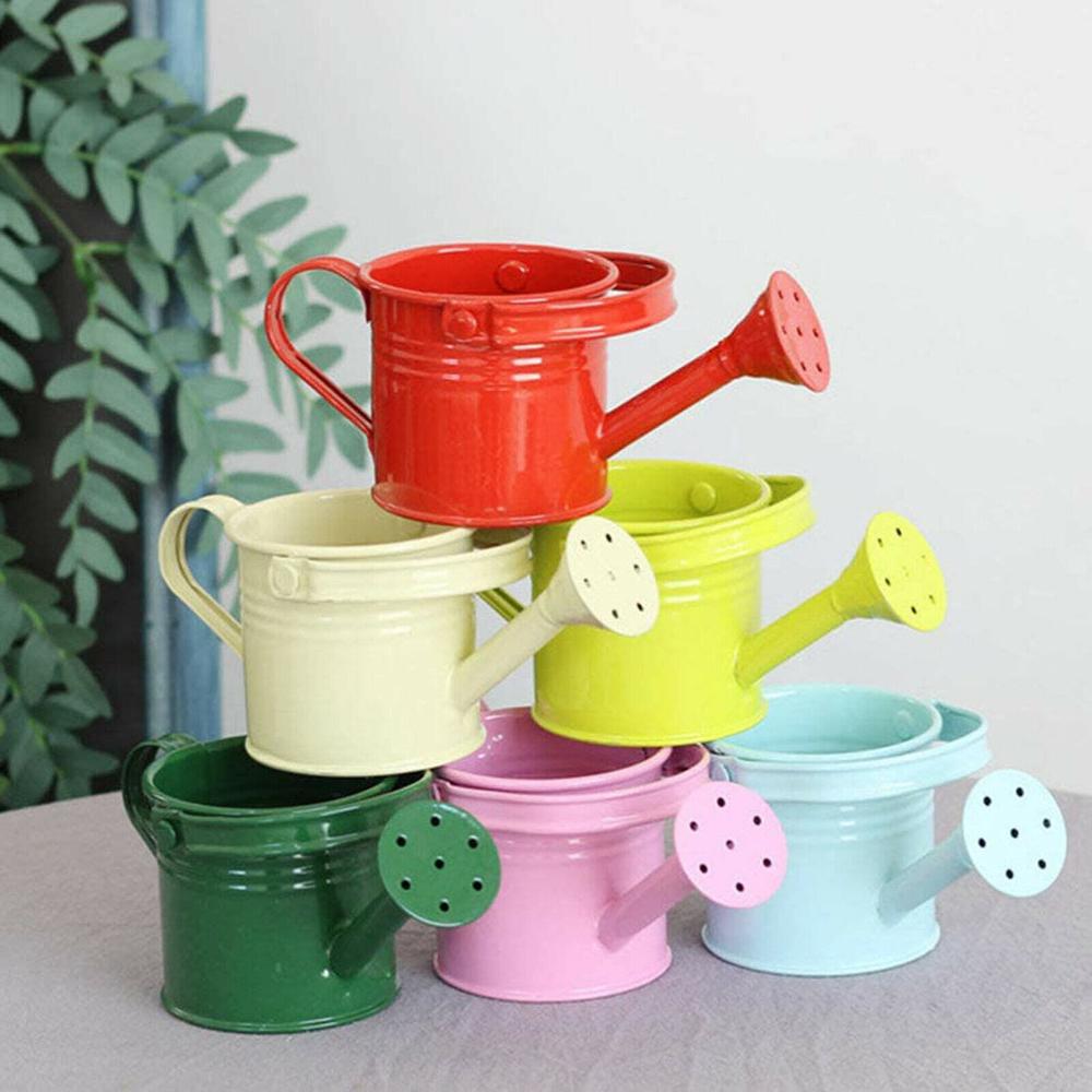 New Metal Watering Can Garden Flower Kettle Mini Small Water Spraying Pot Sprinkle with Large Capacity For Kids