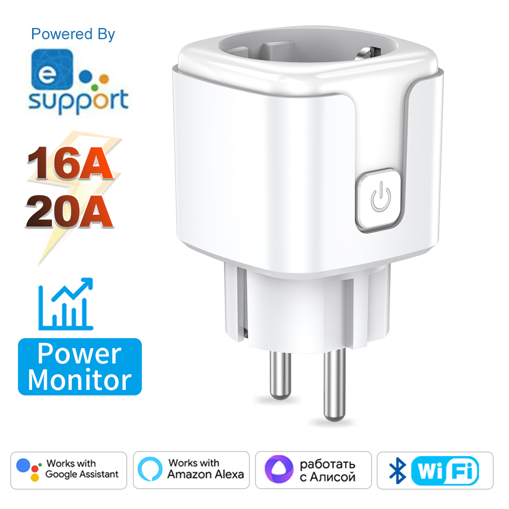 EWelink 16A/20A Smart Plug WiFi EU Socket With Power Monitor Timing Function Support Alexa Home Alice SmartThimgs IFTTT