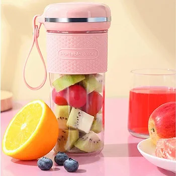 USB Handheld Juicer, Small Personals Size Juicer Cup with 𝟯𝗗 Blades, Portable Rechargeable Electric Blenders for Home Travel