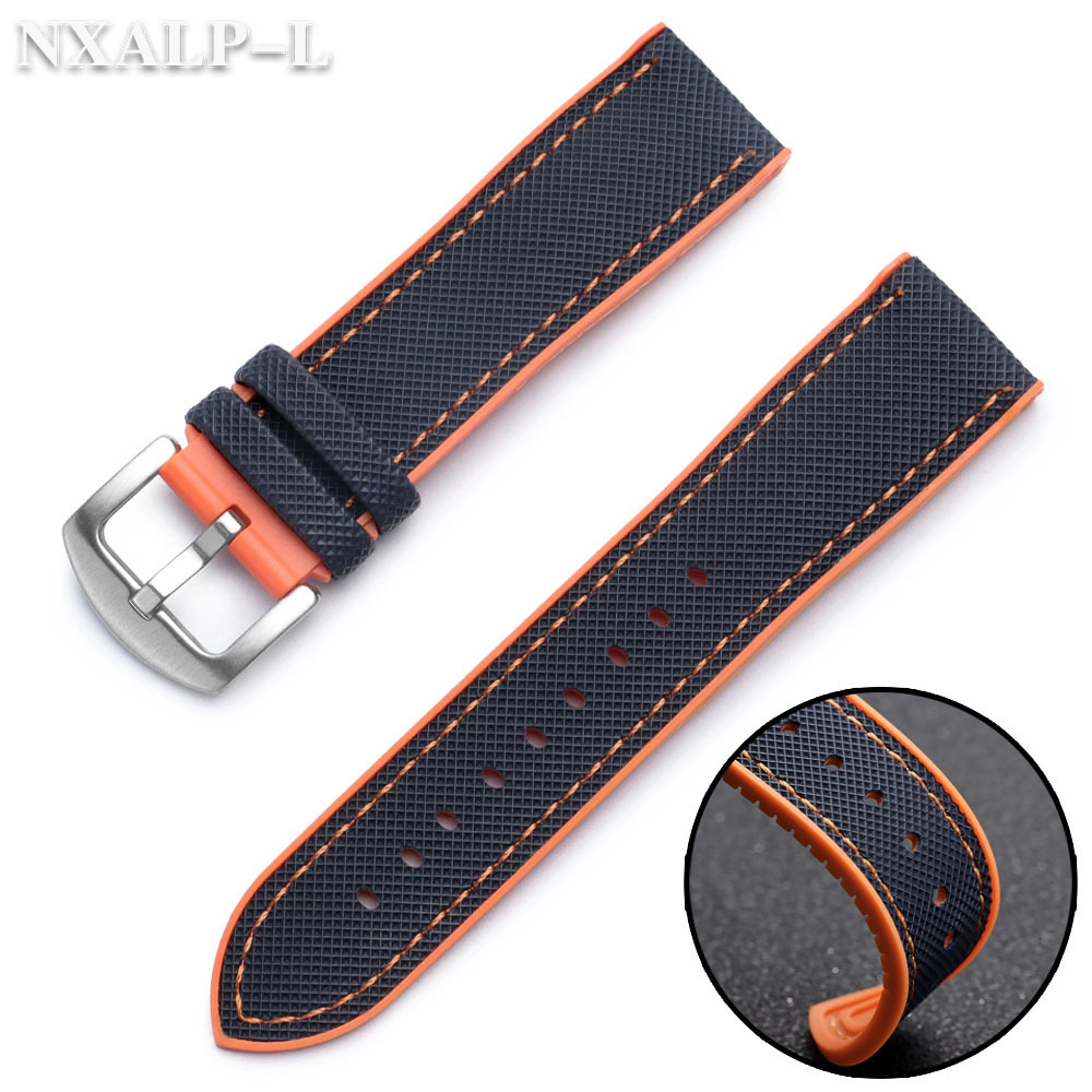 Fiber Nylon Wristband 18mm 20mm 21mm 22mm for Omega for Seiko Universal Strap Waterproof Silicone TPU Rubber Men Women Bracelet