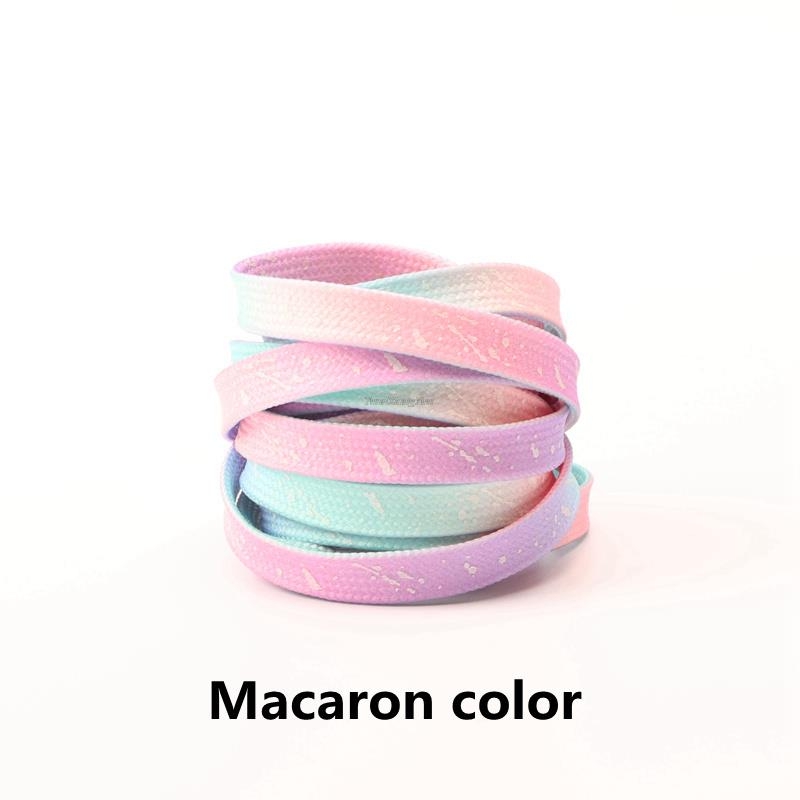 (MIX/160CM) 1 Pair Luminous Shoe Laces Glowing Fluorescent Shoelaces For Sneakers Flat Lace Shoes Boot Shoelace Splash ink Shoestrings Bles Online