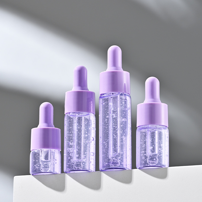 7color 1pc Portable Refillable Mini Dropper Bottle Set 5/10ml Empty Macaron Color Glass Essential Oil Vials Reusable Container