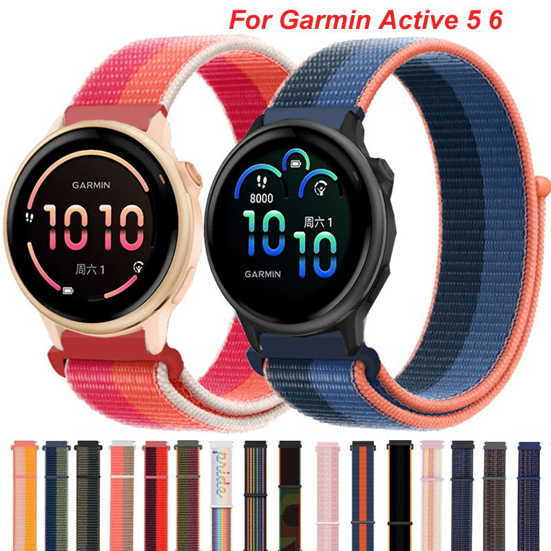 22mm 20mm Sport Nylon Loop For Active 6 5 Band For active 5 4 3/Venu2 3/SQ SQ2/Forerunner 645 245 965 255 265