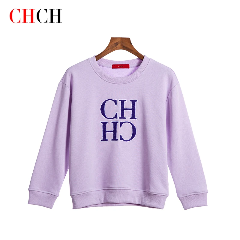 CHCH brand 2024 new sweatshirt autumn and winter children's long-sleeved boys and girls fashionable children's sweatshirt
