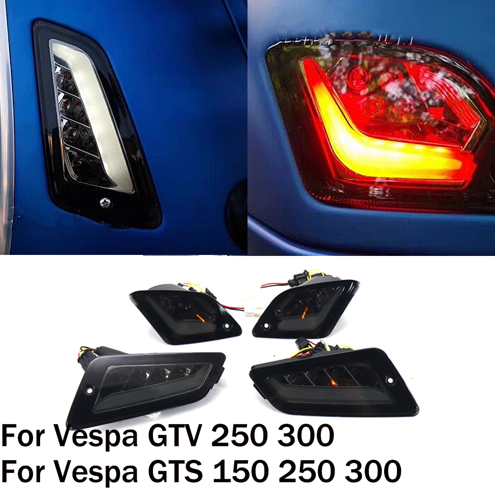 Motorcycle Accessories LED Rear and Front Turn Signal Light fit For Vespa GTS250 GTS300 GTV250 GTV300 GTV 300 250