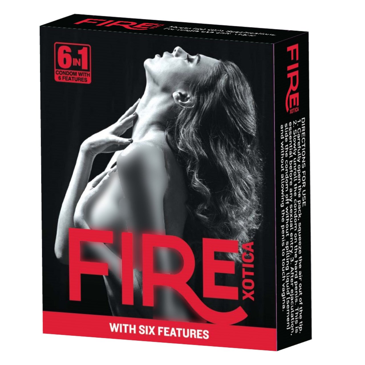 6 in 1 Features Fire Xotica Climax Delay Supper Dotted 3 Unit Condom For Men !! Premium Warming Lubricated Pink Colored Delay Condom !! Dreamworldonlinestore