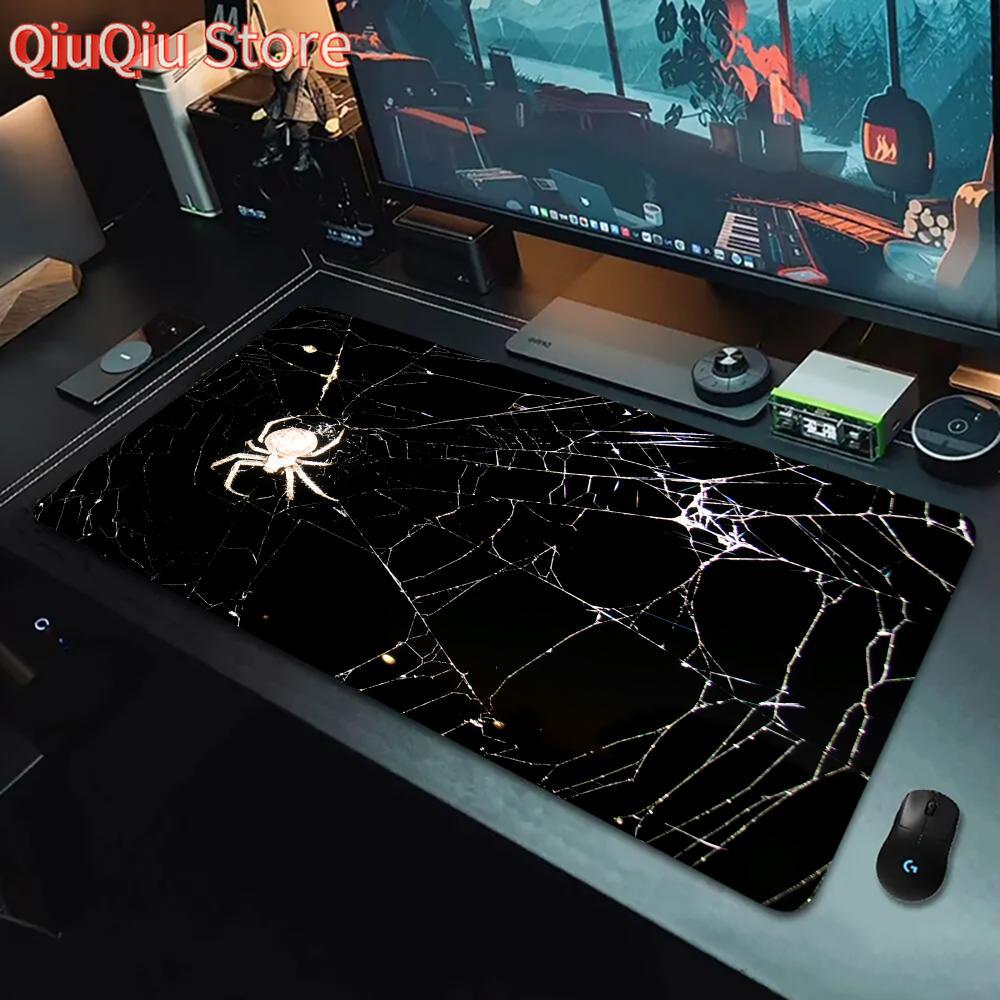 Black White Cobweb Mouse Pad Large Computer Office Game Table Mat XXL Anti-slip Gaming Keyboard Mousepad Long Desk Pads